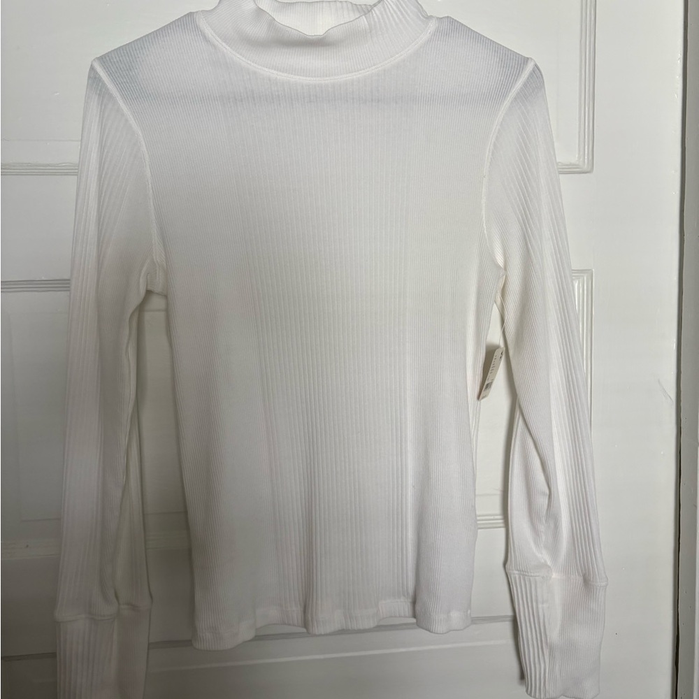 Free People Dylan Mock Neck in White